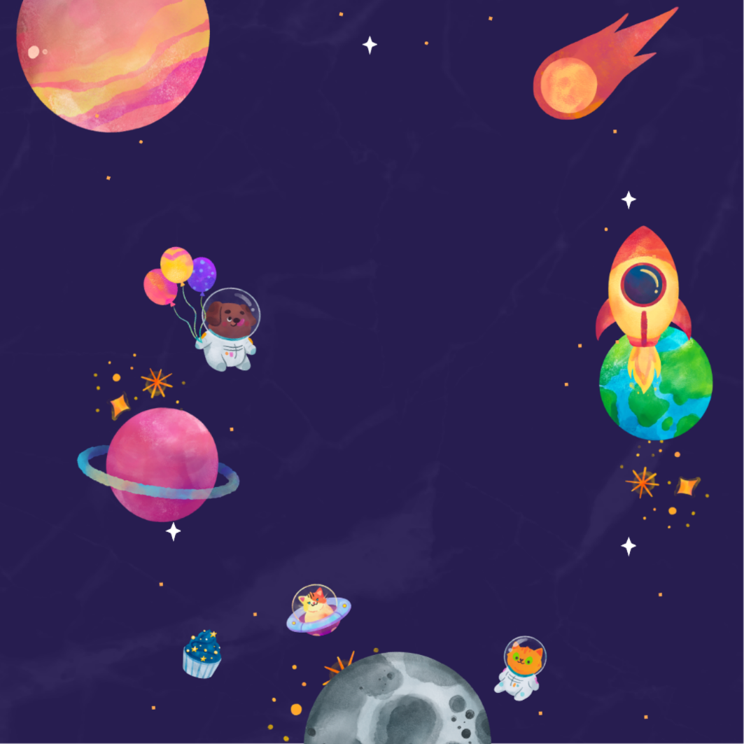 Birthday party artwork